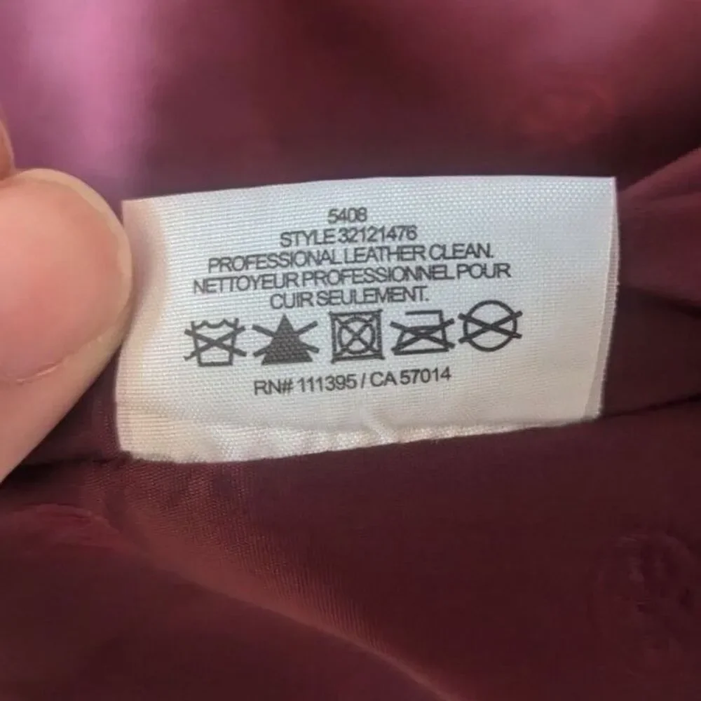 Tory Burch Celeste dress dark plum burgundy leather accent wool blend Size 6